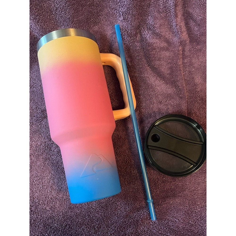 Ozark Trail 40 oz Vacuum Insulated Stainless Steel Tumbler Gradient Ombré Used